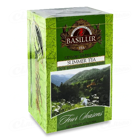 Чай зелений Basilur Four Seasons з суницею, 25*1,5г