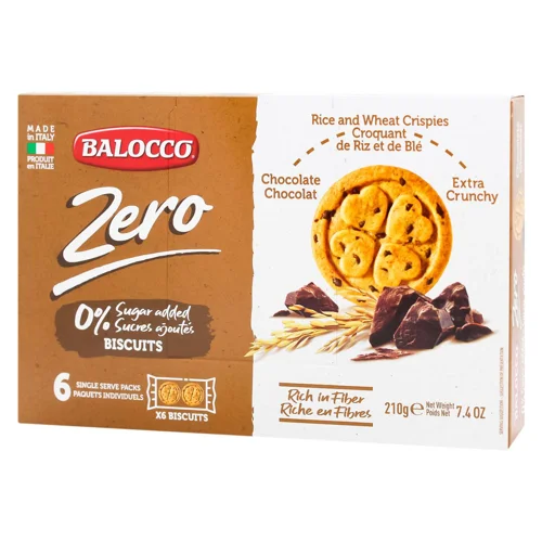 Печиво Balocco Zero Piu рис-шоколад 210г