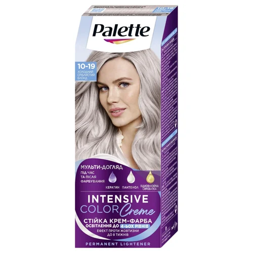 Крем-фарба Palette Інтенсивний колір 10-19 Холодний світлий блонд