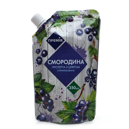 Смородина Премія перетерта з цукром стерилізована 250г