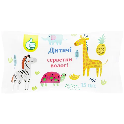 Серветки вологі дитячі Pouce Африка 15шт