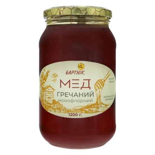 Мед монофлорний Гречаний Бартнік c/б 1200г