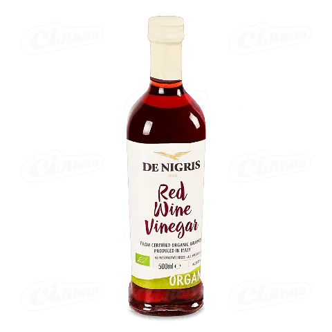 Оцет De Nigris з червоного вина органічний, 500мл