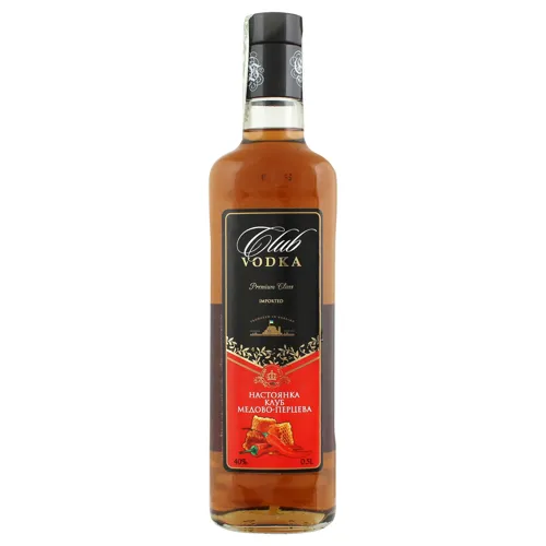 Настоянка 0.5л 40% медово-перцева Club Vodka пл