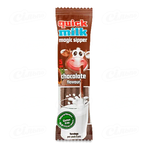 Карамель Quick Milk «Чарівна соломка» шоколад цукрова, 30г