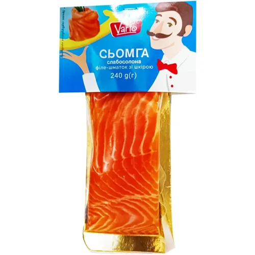 Сьомга Varto філе-шматок слабосолона 240г