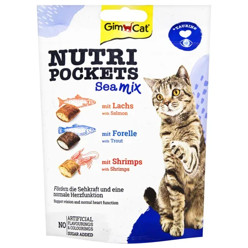 Ласощі для котів GimCat Nutri Pockets Морський мікс 150г