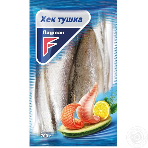Тушка хека Flagman заморожена фасована