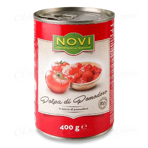 Томати Novi різані у томатному соці, 400г
