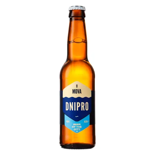 Пиво Mova Dnipro Beer of the city світле н/ф, 0,33л