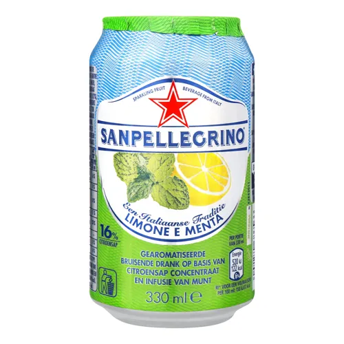 Напій безалкогольний газований Limone e Menta Sanpellegrino з/б 330мл