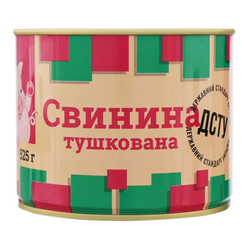Консерва м'ясна Свинина тушкована П'ятачок з/б 525г