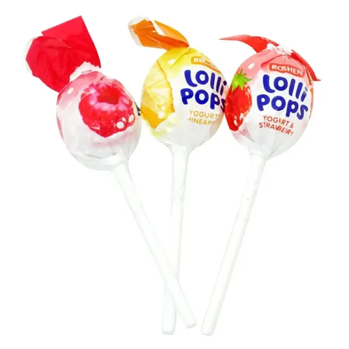 Карамель Roshen LolliPops з йогуртовими смаками