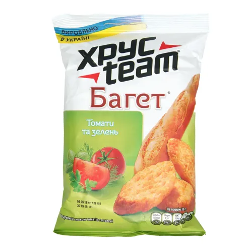 Багет ХРУСteam зі смаком томатів та зелені 60г