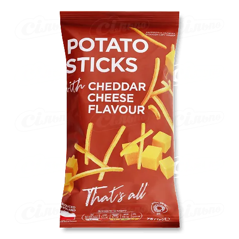 Соломка картопляна «Премія»® зі смаком сиру чеддер, 75г