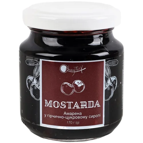 Добавка фруктова Cherry Twig Мостарда Амарена у гірчично-цукровому сиропі 170г