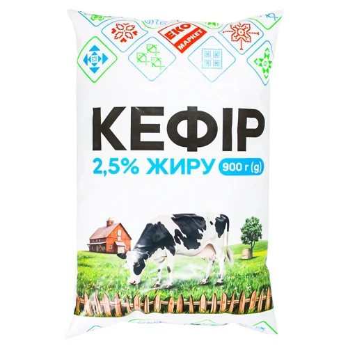 Кефір  Еко Маркет 2,5% 900г