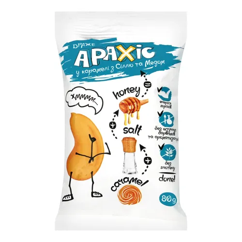 Драже "АРАХІС у карамелі з Сіллю і Медом" 80г