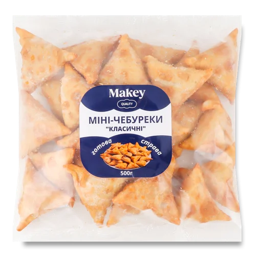 Міні-чебуреки Заморожені Смажені Класичні В/ґ 500г