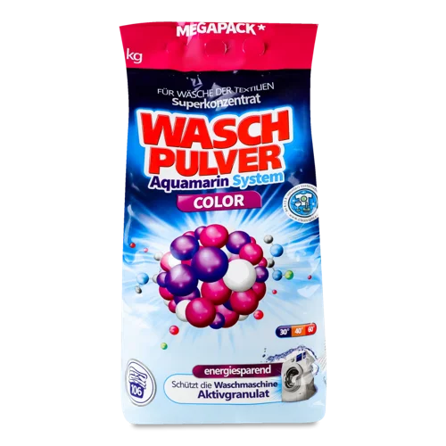 Мийний Засіб Порошкоподібний Color Aquamarin System Wasch Pulver, 9 кг
