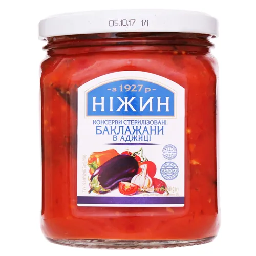 Баклажани в аджиці Ніжин с/б 450г