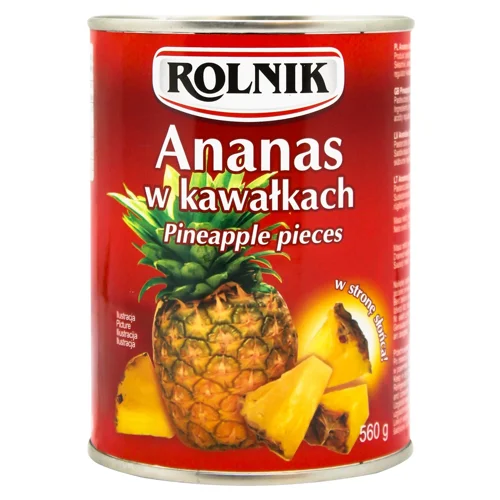 Ананаси Rolnik шматочками в легкому сиропі 560г
