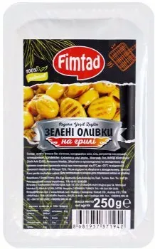 Оливки Fimtad зелені гриль 250г