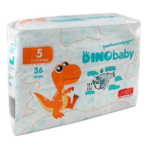 Підгузки Дитячі 11-25кг 5 Dinobaby 36шт, в/ґ