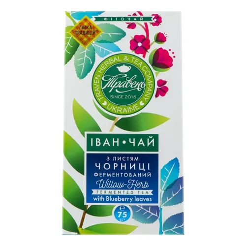 Фіточай ферментований з листям чорниці Іван-чай Травень к/у 75г