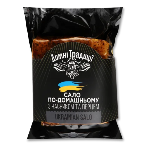 Сало Варено-Копчене З Часником Та Перцем, По-Домашньому, 1кг