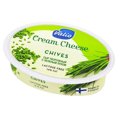 Крем-сир Valio безлактозний з зеленою цибулею 180г