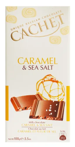 Шоколад Cachet 100г карамель та морська сіль