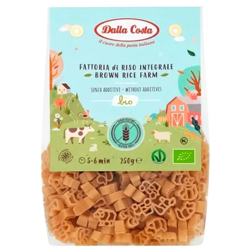 Макаронні вироби Dalla Costa Vegan Ферма з коричневим рисом без глютену 250г