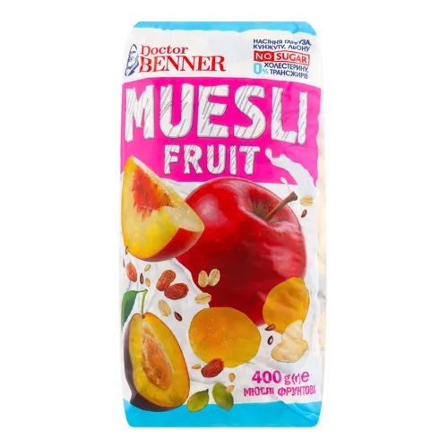 Мюслі Fruit Doctor Benner м/у 400г
