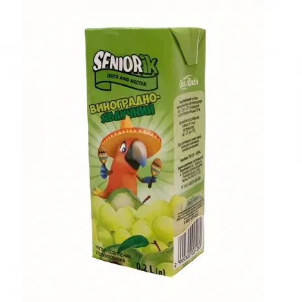 Нектар 200мл Своя Лінія Seniorik виноградно-яблучний тетра-пак