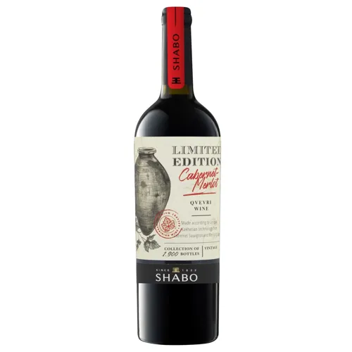 Вино Shabo Limited Edition Каберне-Мерло по-кахетинськи червоне сухе 10-13% 0,75л