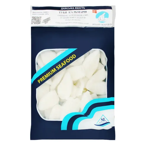 Кальмари туби очищені заморожені сирі Seafood Line м/у 1000г