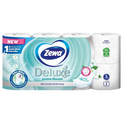 Туалетний папір Zewa Deluxe Жасмин 3-шаровий 8шт