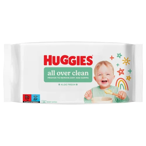 Серветки вологі Huggies All Over Clean дитячі 56шт