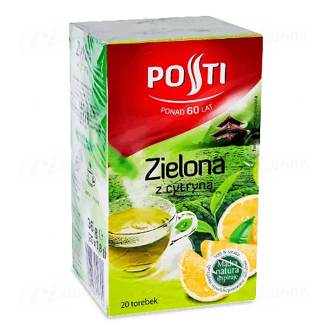 Чай зелений Posti Express з лимоном, 20*1,8г/уп