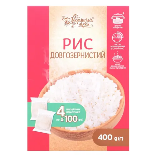 Рис Українська Зірка Довгозернистий 400г