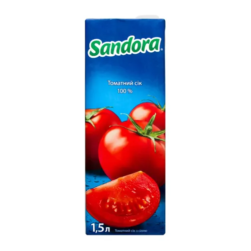 Сік томатний з сіллю Сандора 1,5л