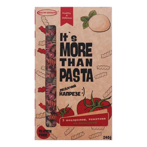 Вироби макаронні без глютену з моцарелою томатом і базиліком Healthy Generation к/у 240г
