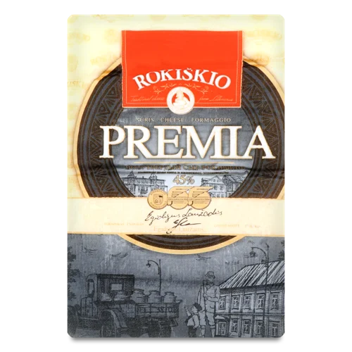 Сир Напівтвердий 45% Premia Rokiskio, кг
