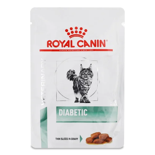 Вологий Повнораціонний Дієтичний Корм для Дорослих Котів Diabetic Veterinary Royal Canin, д/п 85г