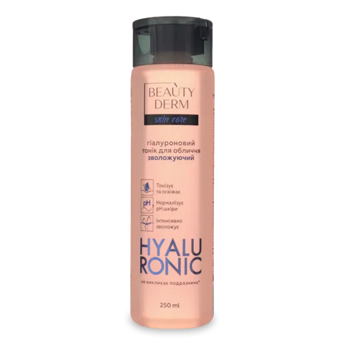 Тонік Для Обличчя Зволожуючий Hyaluronic Beauty Derm, 250мл