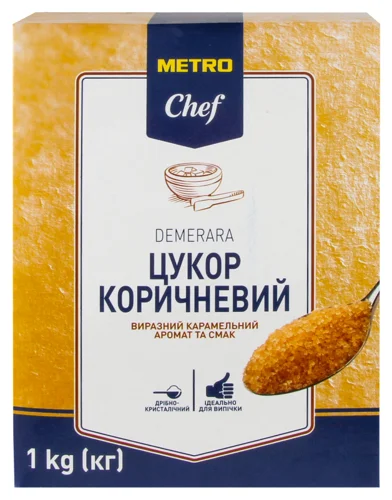 Цукор Кор Демерара, вищого ґатунку, 1кг