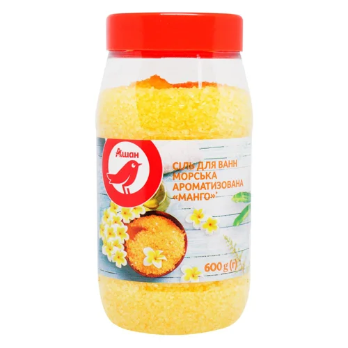 Морська сіль Auchan Манго для ванн 600г