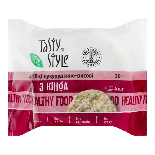 Хлібці кукурудзяно-рисові з кіноа Tasty Style м/у 30г