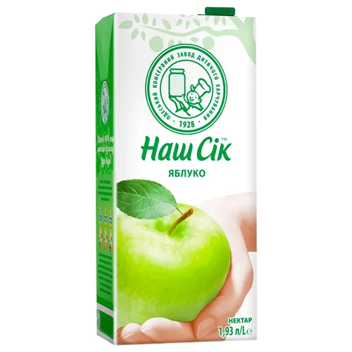 Нектар Наш Сік яблучний, 1.93л